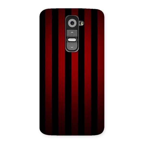 Red Black Stripes Back Case for LG G2