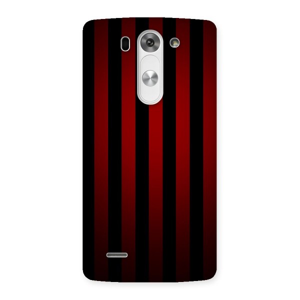 Red Black Stripes Back Case for LG G3 Beat