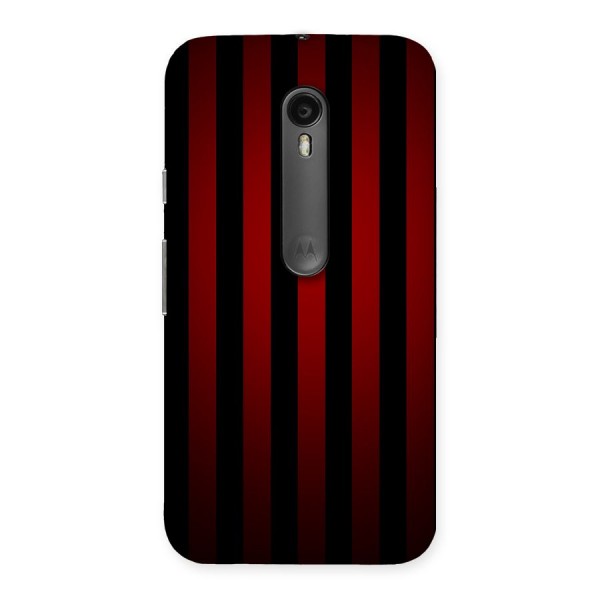 Red Black Stripes Back Case for Moto G3