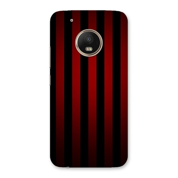Red Black Stripes Back Case for Moto G5 Plus
