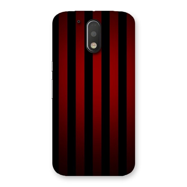 Red Black Stripes Back Case for Motorola Moto G4 Plus