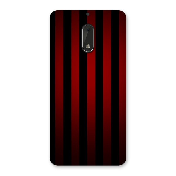 Red Black Stripes Back Case for Nokia 6