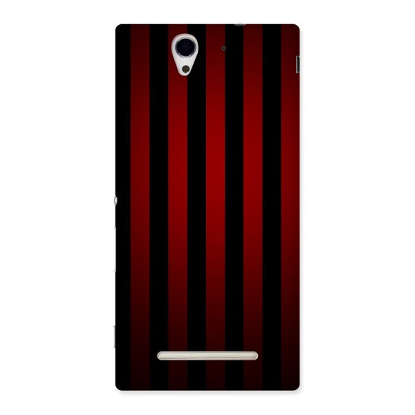 Red Black Stripes Back Case for Sony Xperia C3