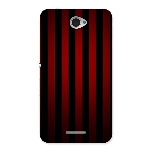 Red Black Stripes Back Case for Sony Xperia E4