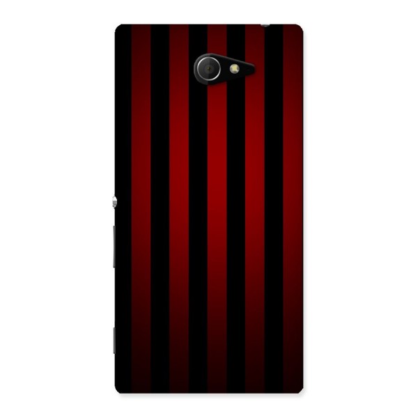 Red Black Stripes Back Case for Sony Xperia M2