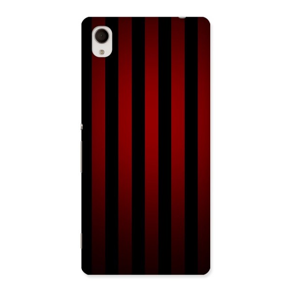 Red Black Stripes Back Case for Sony Xperia M4