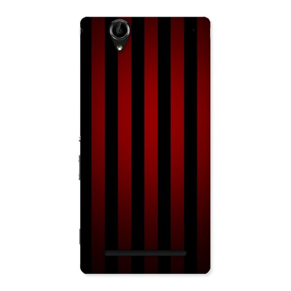 Red Black Stripes Back Case for Sony Xperia T2
