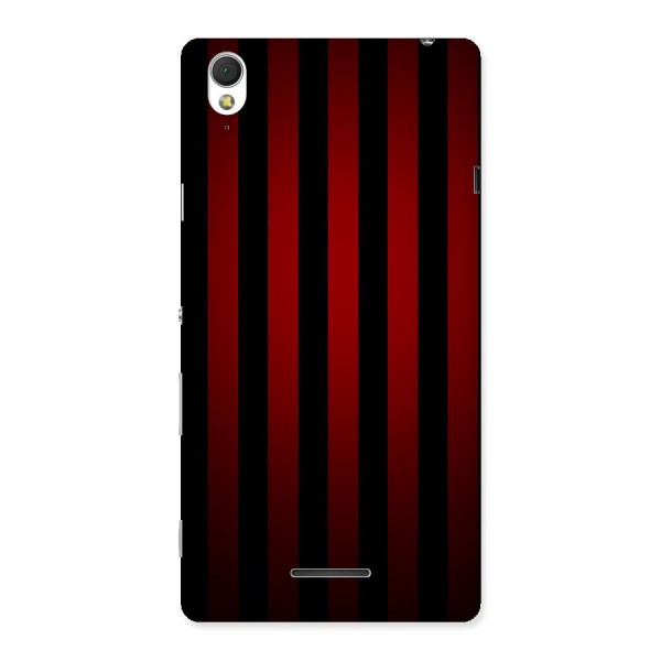 Red Black Stripes Back Case for Sony Xperia T3