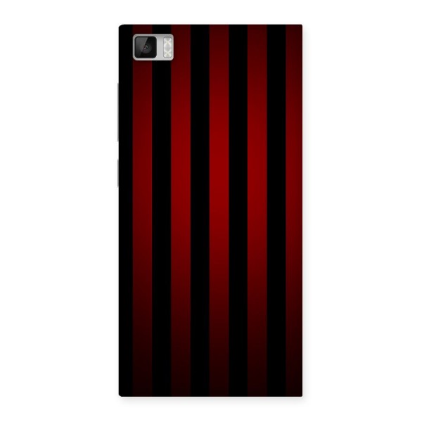 Red Black Stripes Back Case for Xiaomi Mi3