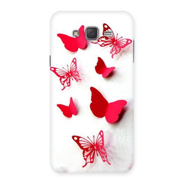 Red Butterflies Back Case for Galaxy J7