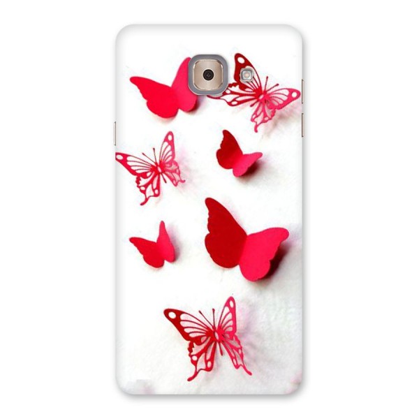 Red Butterflies Back Case for Galaxy J7 Max