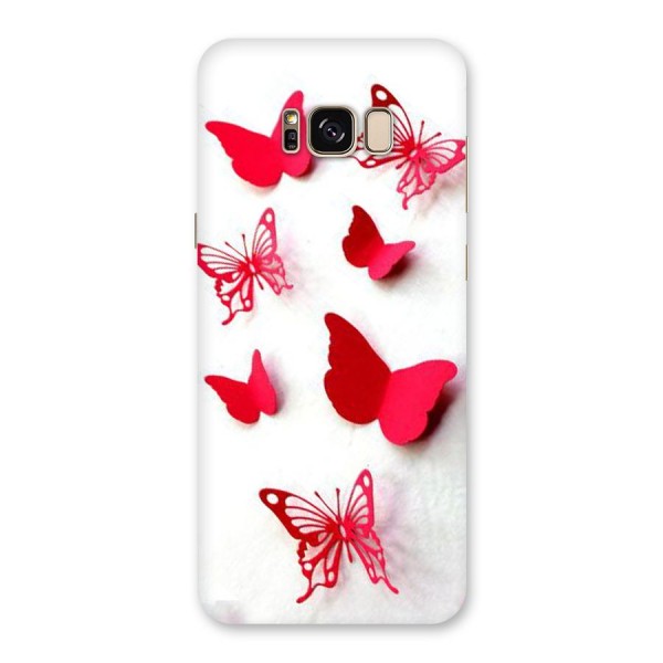 Red Butterflies Back Case for Galaxy S8 Plus