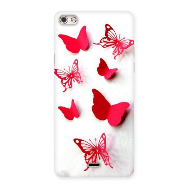 Red Butterflies Back Case for Micromax Canvas Silver 5