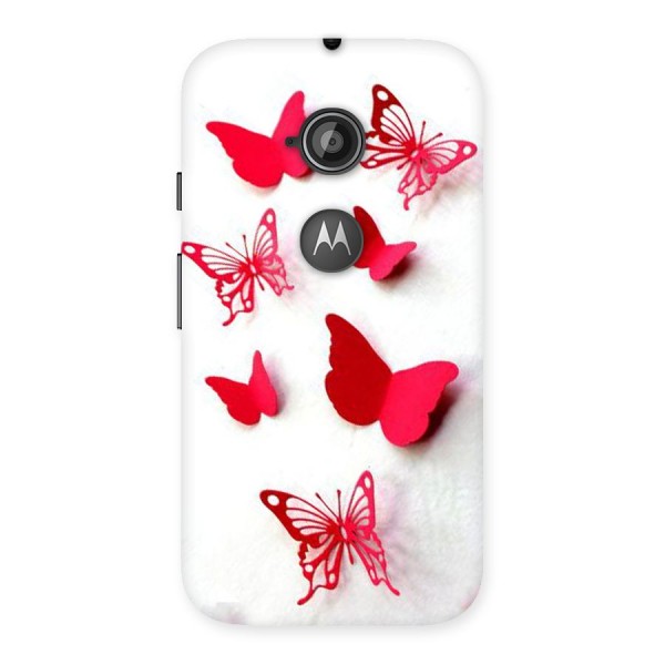 Red Butterflies Back Case for Moto E 2nd Gen