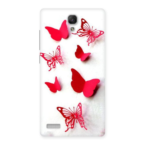 Red Butterflies Back Case for Redmi Note Prime