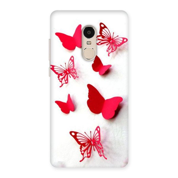 Red Butterflies Back Case for Xiaomi Redmi Note 4