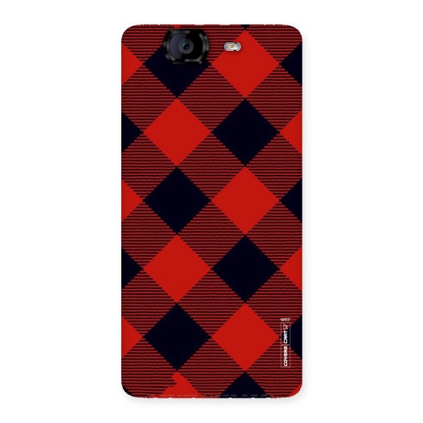Red Diagonal Check Back Case for Canvas Knight A350
