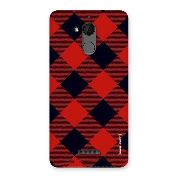 Red Diagonal Check Back Case for Coolpad Note 5