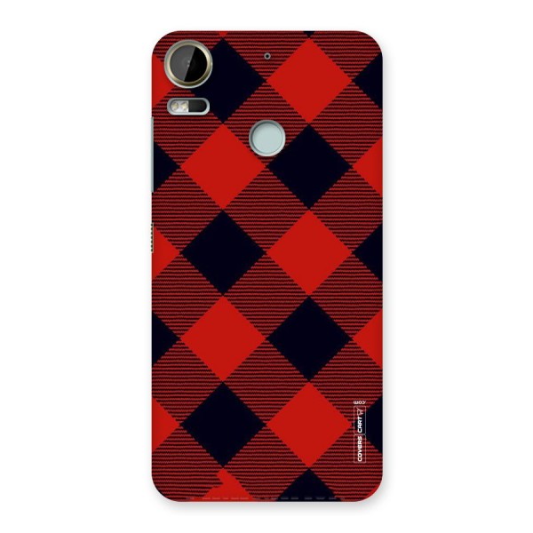Red Diagonal Check Back Case for Desire 10 Pro