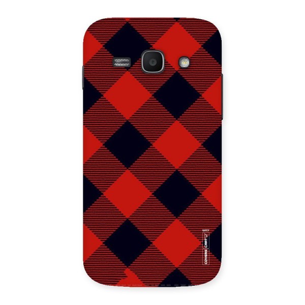 Red Diagonal Check Back Case for Galaxy Ace 3