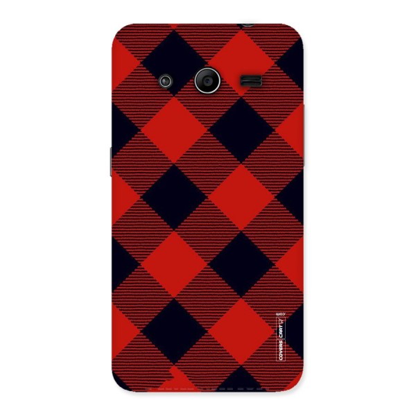 Red Diagonal Check Back Case for Galaxy Core 2