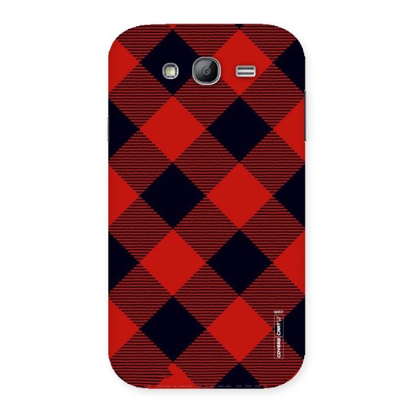 Red Diagonal Check Back Case for Galaxy Grand