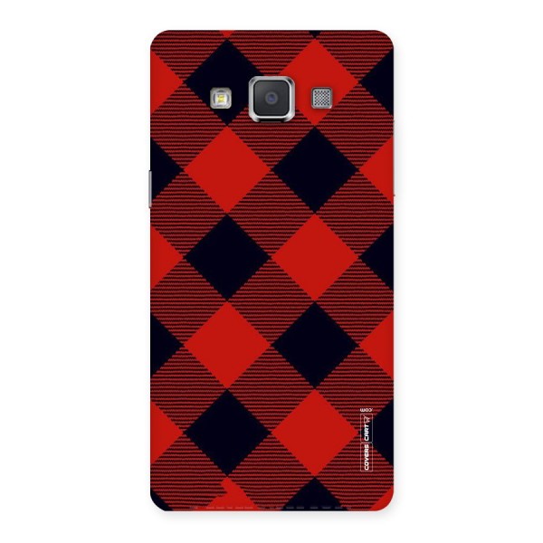 Red Diagonal Check Back Case for Galaxy Grand 3