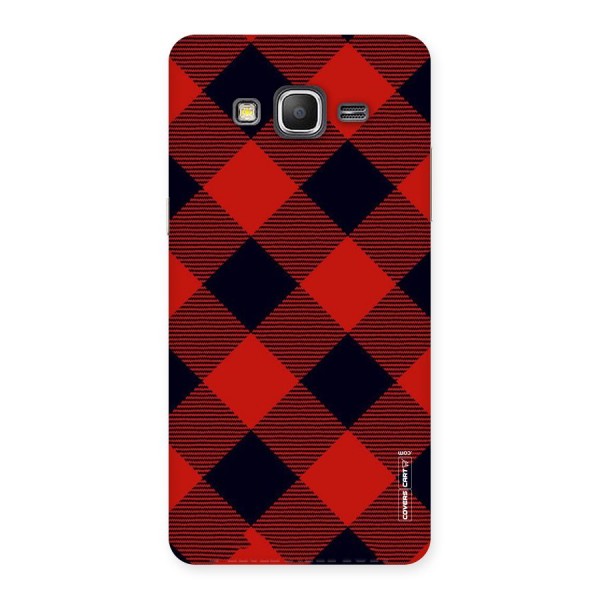 Red Diagonal Check Back Case for Galaxy Grand Prime