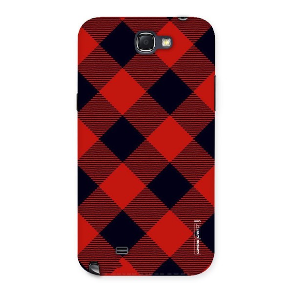 Red Diagonal Check Back Case for Galaxy Note 2