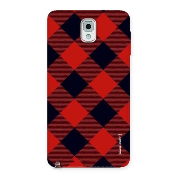 Red Diagonal Check Back Case for Galaxy Note 3