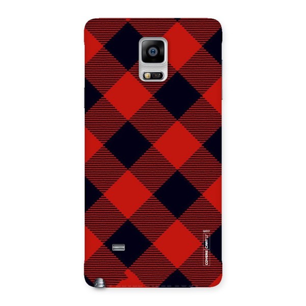 Red Diagonal Check Back Case for Galaxy Note 4