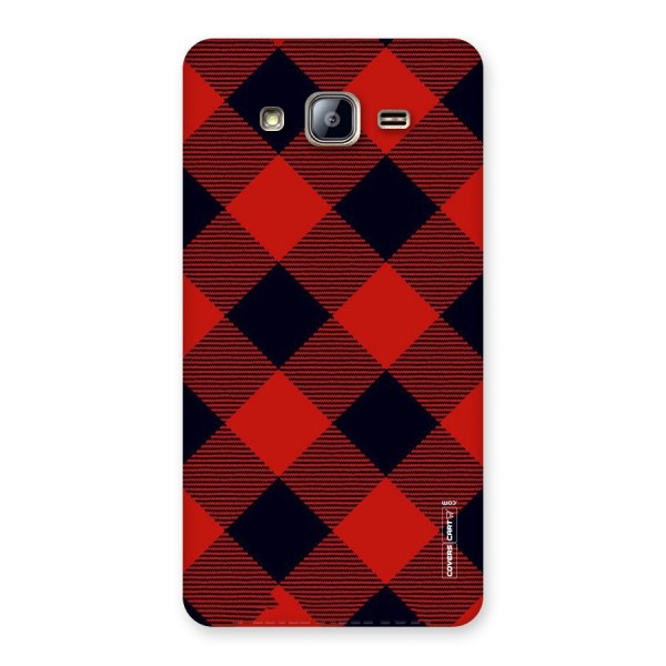 Red Diagonal Check Back Case for Galaxy On5