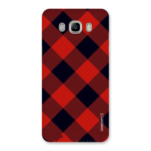 Red Diagonal Check Back Case for Galaxy On8