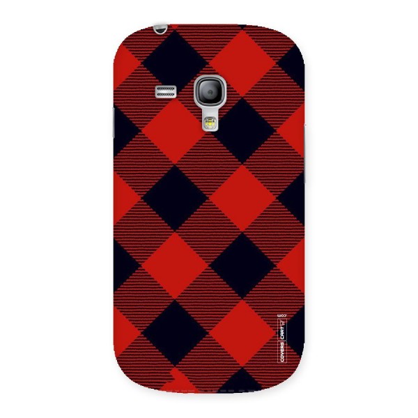 Red Diagonal Check Back Case for Galaxy S3 Mini
