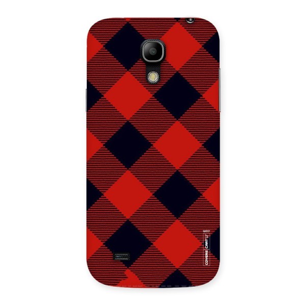 Red Diagonal Check Back Case for Galaxy S4 Mini