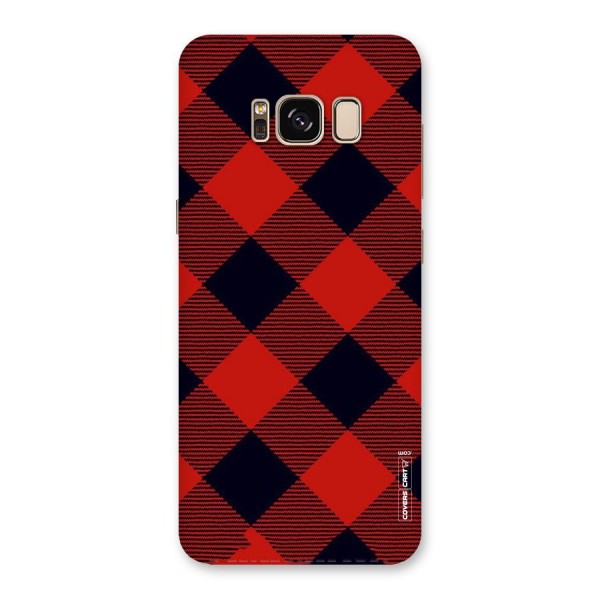 Red Diagonal Check Back Case for Galaxy S8