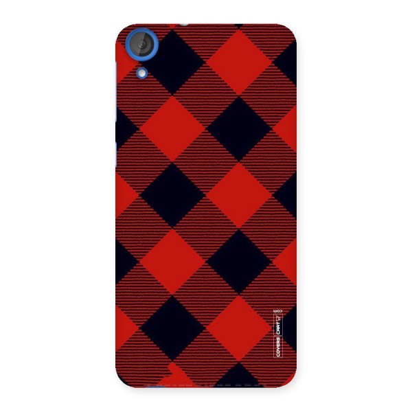 Red Diagonal Check Back Case for HTC Desire 820