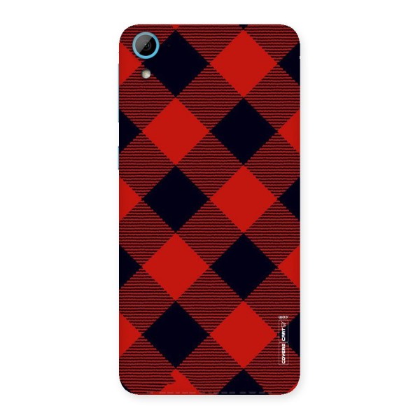 Red Diagonal Check Back Case for HTC Desire 826