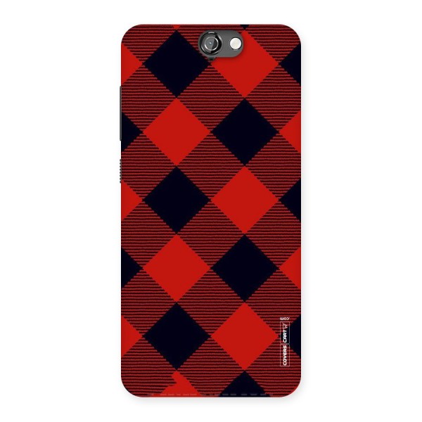 Red Diagonal Check Back Case for HTC One A9
