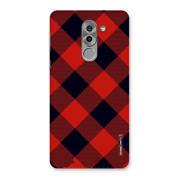 Red Diagonal Check Back Case for Honor 6X