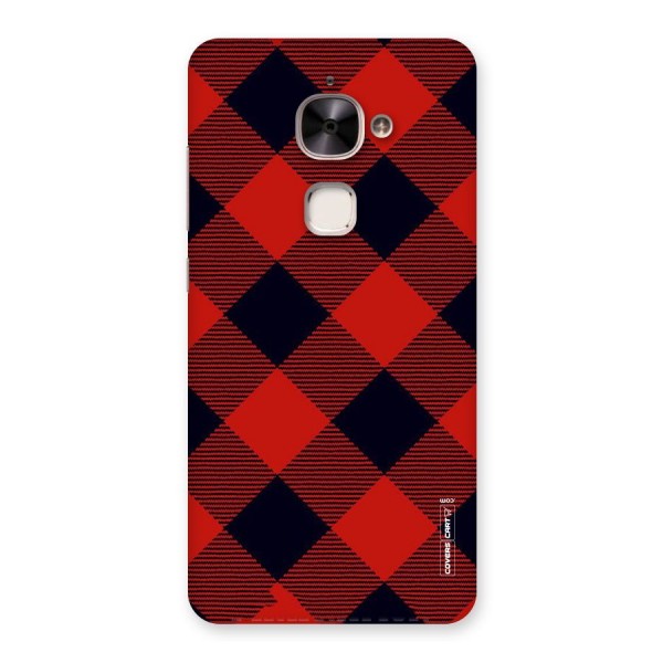 Red Diagonal Check Back Case for Le 2