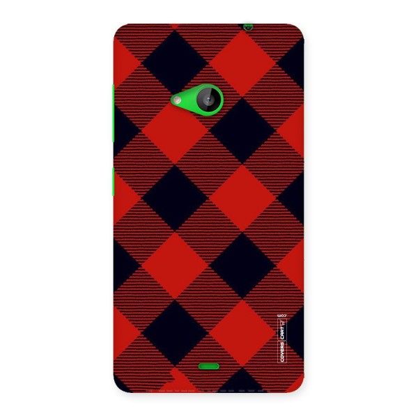 Red Diagonal Check Back Case for Lumia 535