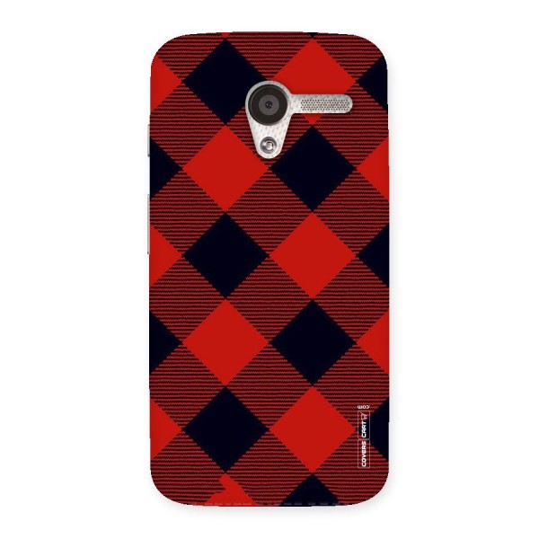 Red Diagonal Check Back Case for Moto X
