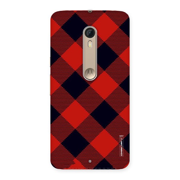 Red Diagonal Check Back Case for Motorola Moto X Style