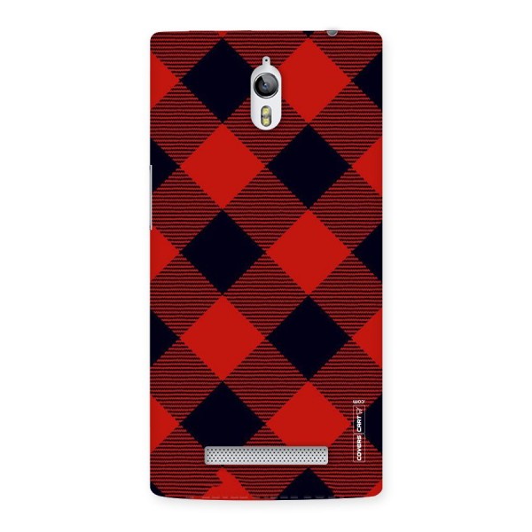 Red Diagonal Check Back Case for Oppo Find 7