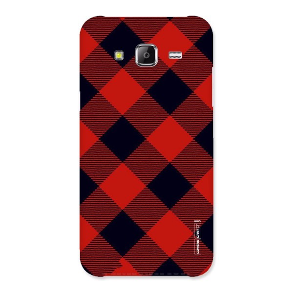 Red Diagonal Check Back Case for Samsung Galaxy J2 Prime