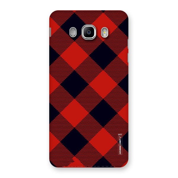 Red Diagonal Check Back Case for Samsung Galaxy J5 2016