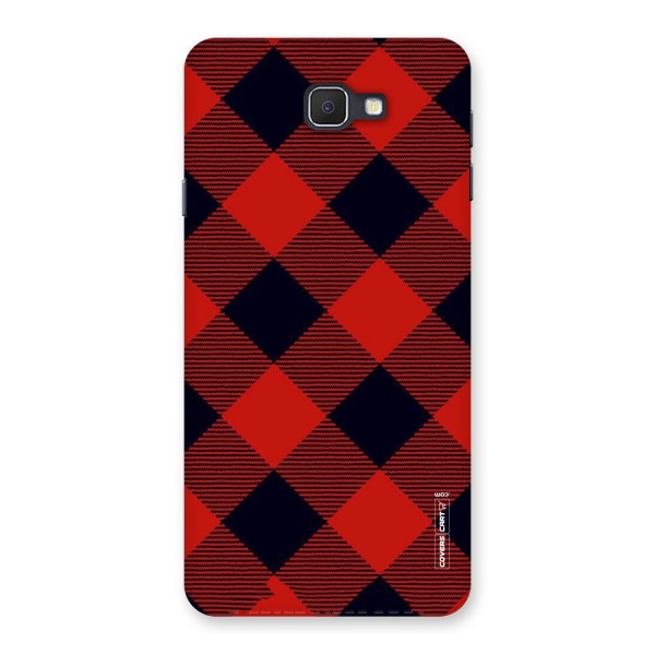 Red Diagonal Check Back Case for Samsung Galaxy J7 Prime