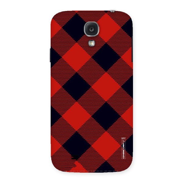 Red Diagonal Check Back Case for Samsung Galaxy S4