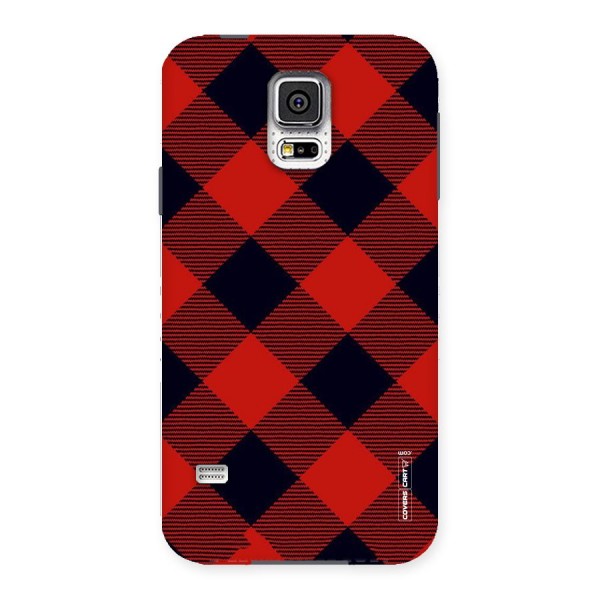 Red Diagonal Check Back Case for Samsung Galaxy S5
